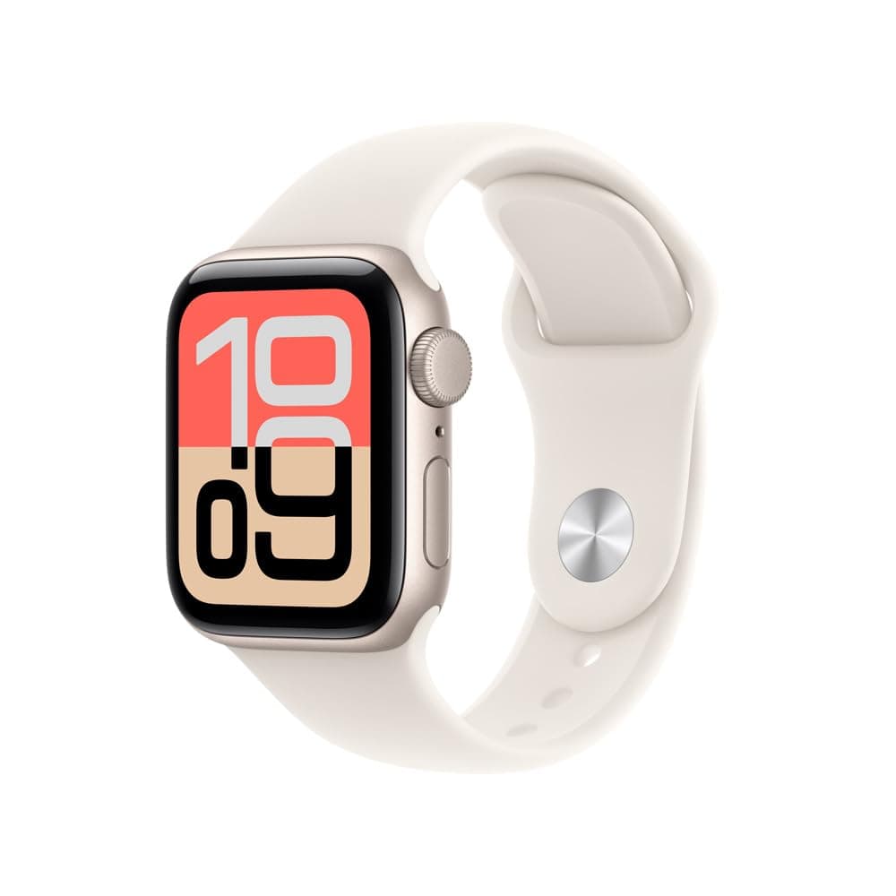 Apple Watch SE 3 GPS Caja de Aluminio Blanco Estelar de 40 mm y Correa Deportiva Blanco Estelar M/L